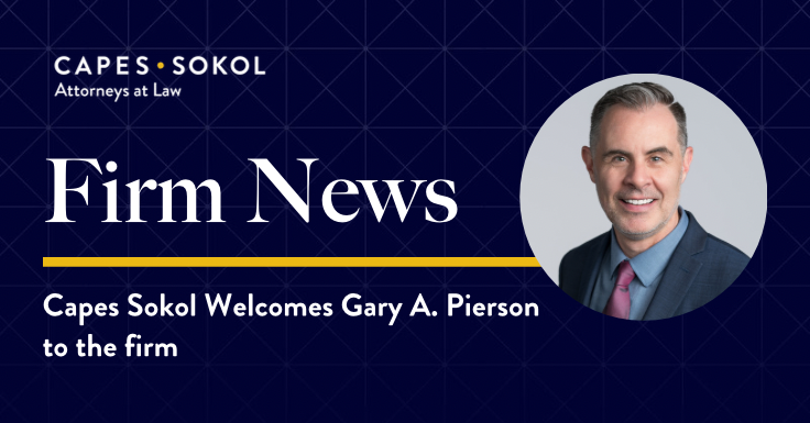 Capes Sokol Welcomes Pierson to the Firm